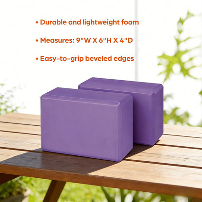 Sturdy Foam Yoga Block Set